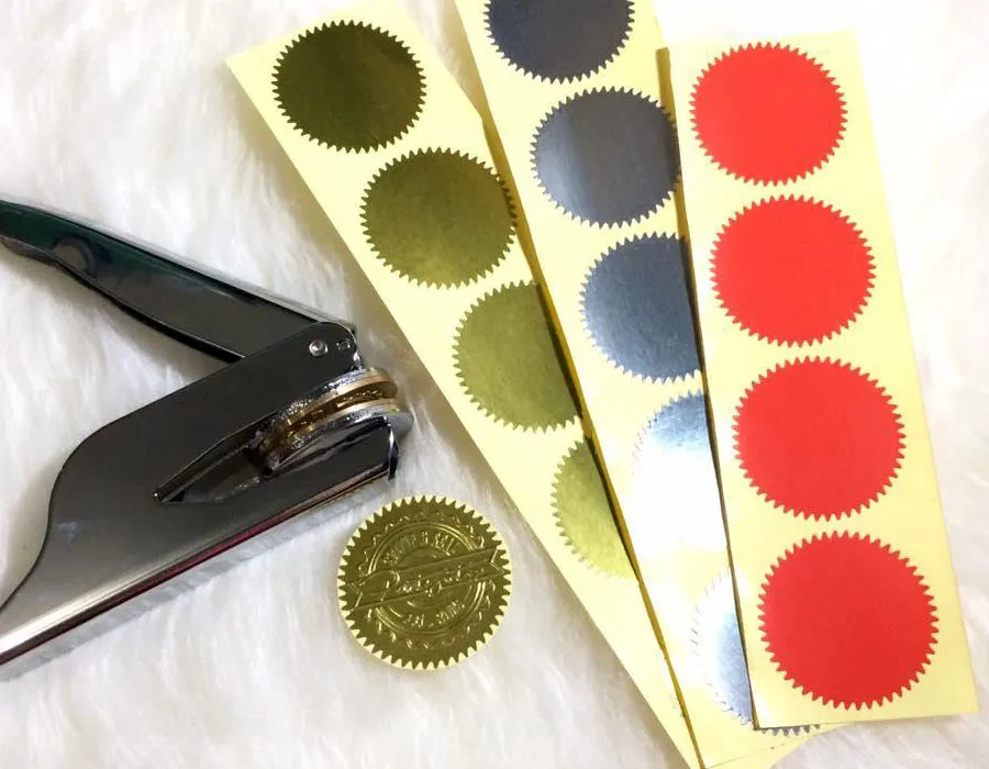 Embossing Seal Stickers Dubai — Black Lion Sign Dubai