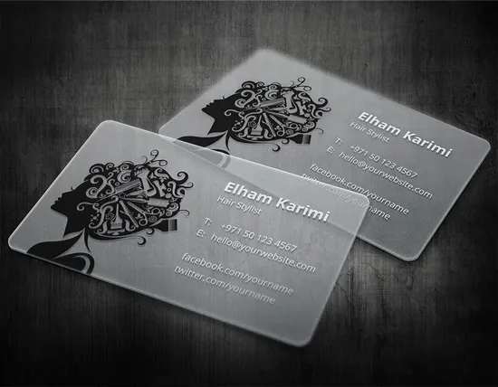 Translucent Business Cards Dubai — Black Lion Sign Dubai